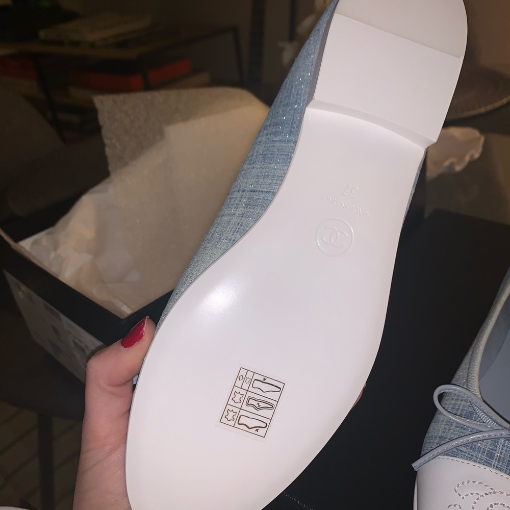 Chanel denim white ballet flats - Picture 5 of 5